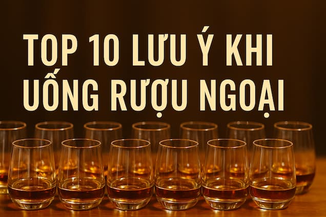 Lưu ý khi uống rượu ngoại